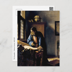 Johannes Vermeer - The Geographer Postcard