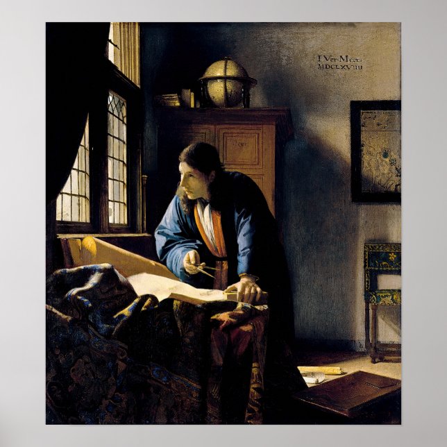 Johannes Vermeer - The Geographer Poster (Front)