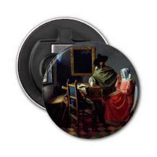 Johannes Vermeer - The Glass of Wine Bottle Opener