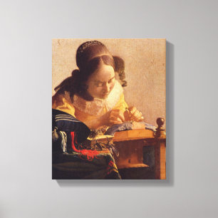 Johannes Vermeer - The Lacemaker Canvas Print