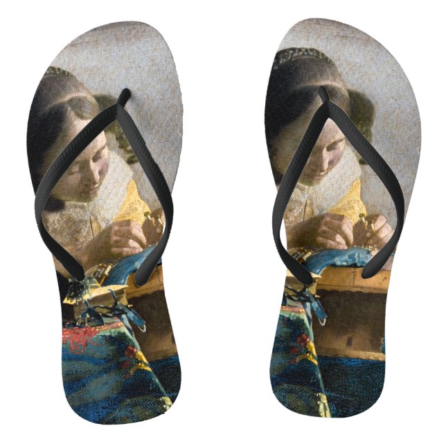 Johannes Vermeer - The Lacemaker Jandals (Footbed)