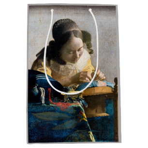 Johannes Vermeer - The Lacemaker Medium Gift Bag