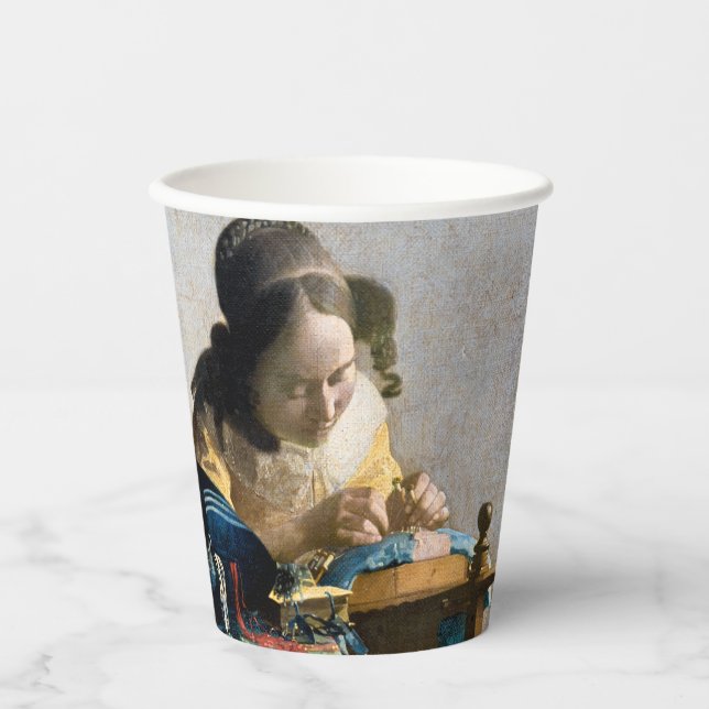 Johannes Vermeer - The Lacemaker Paper Cups (Front)