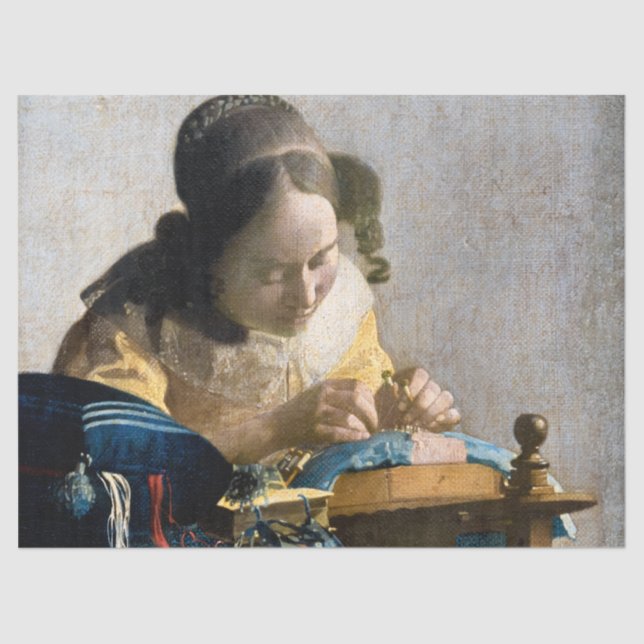 Johannes Vermeer - The Lacemaker Tissue Paper (Front)