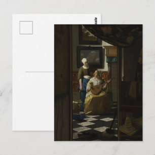 Johannes Vermeer - The Love Letter Fine Art Postcard