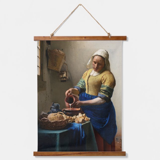 Johannes Vermeer - The Milkmaid Hanging Tapestry (Front)