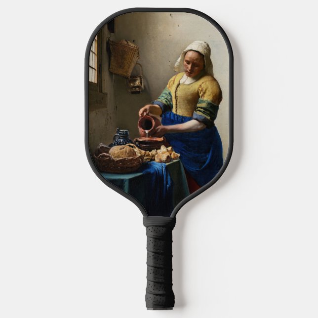 Johannes Vermeer - The Milkmaid Pickleball Paddle (Front)