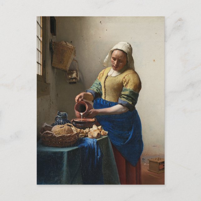 Johannes Vermeer - The Milkmaid Postcard (Front)