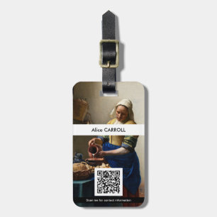 Johannes Vermeer - The Milkmaid - QR Code Luggage Tag