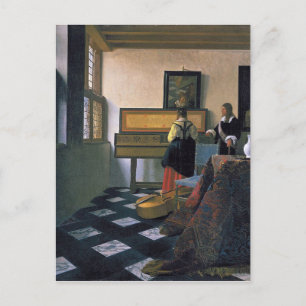 Johannes Vermeer - The Music Lesson Postcard