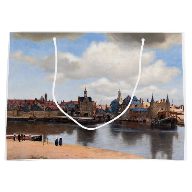 Johannes Vermeer - View of Delft Large Gift Bag (Front)