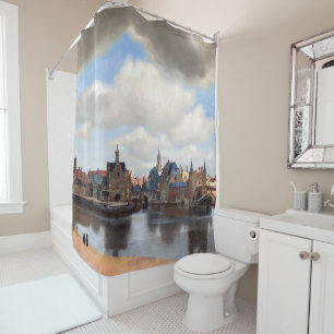 Johannes Vermeer - View of Delft Shower Curtain