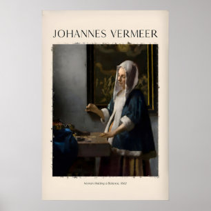 Johannes Vermeer Woman Holding a Balance662 Dutch Poster
