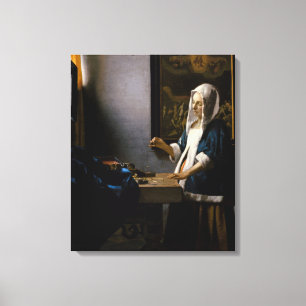 Johannes Vermeer - Woman Holding a Balance Canvas Print