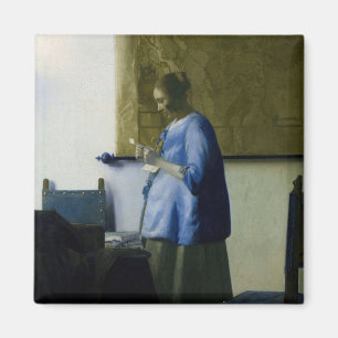 Johannes Vermeer - Woman in Blue Reading a Letter Magnet