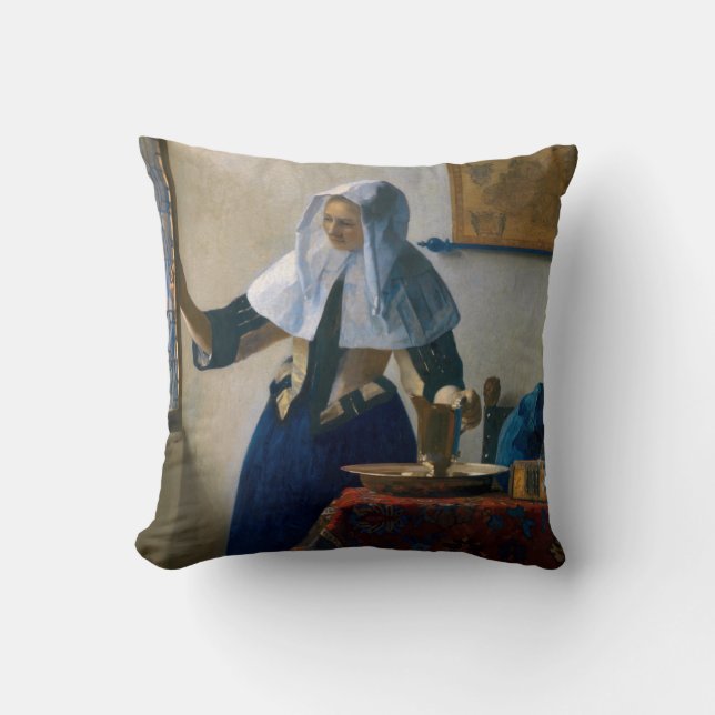 Johannes Vermeer - Woman with a Water Pitcher Cushion (Front)