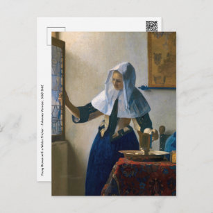 Johannes Vermeer - Woman with a Water Pitcher Postcard