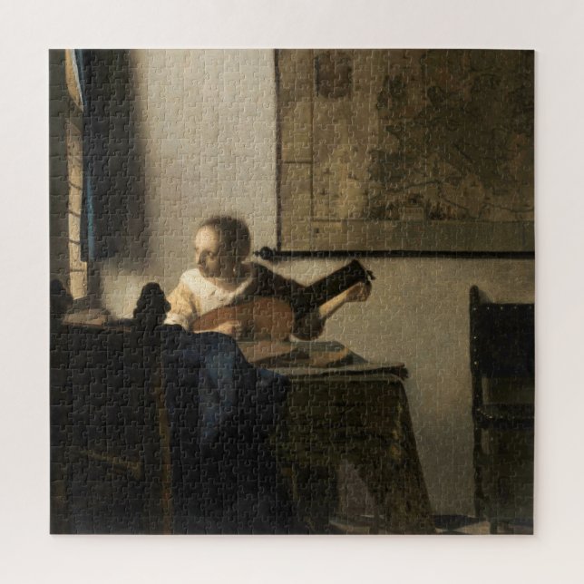 Johannes Vermeer - Young Woman with a Lute Jigsaw Puzzle (Vertical)