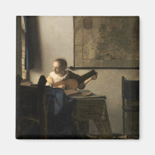 Johannes Vermeer - Young Woman with a Lute Magnet