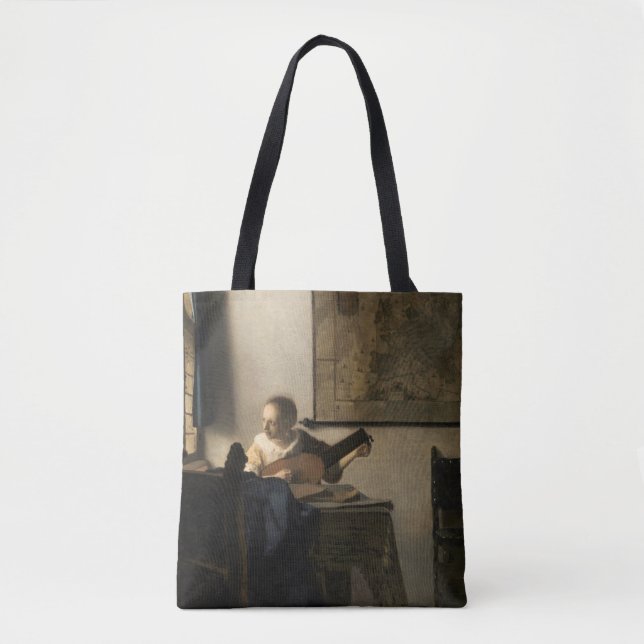 Johannes Vermeer - Young Woman with a Lute Tote Bag (Front)