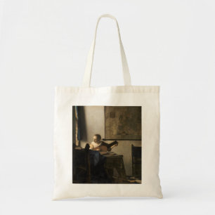 Johannes Vermeer - Young Woman with a Lute Tote Bag
