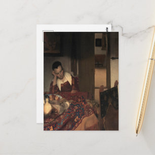 Johannes Vermeer, Young Women Sleeping Postcard