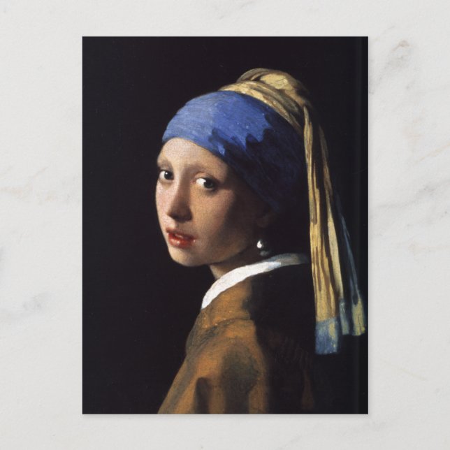 Johannes Vermeer's Girl with a Pearl Earring Postcard (Front)