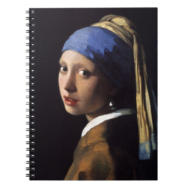 Johannes Vermeer's Girl with a Pearl Earring Spiral Notebook (Front)