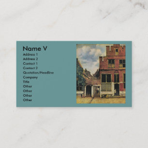 Johannes Vermeer's Street in Delft (circa 1660) Business Card