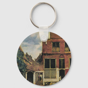 Johannes Vermeer's Street in Delft (circa 1660) Key Ring