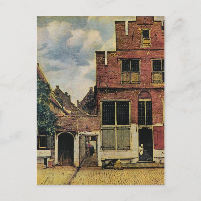 Johannes Vermeer's Street in Delft (circa 1660) Postcard (Front)
