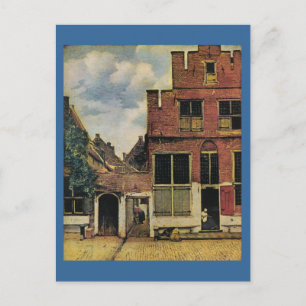 Johannes Vermeer's Street in Delft (circa 1660) Postcard