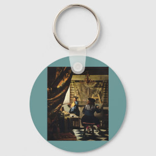 Johannes Vermeer's The Art of Painting circa 1668 Key Ring