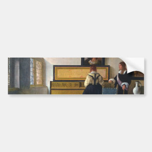 Johannes Vermeer's The Music Lesson (circa1663) Bumper Sticker