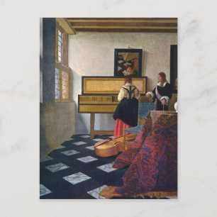 Johannes Vermeer's The Music Lesson (circa1663) Postcard