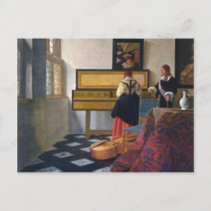 Johannes Vermeer's The Music Lesson (circa1663) Postcard