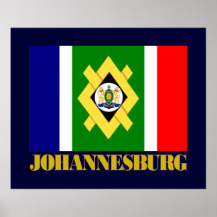 Johannesburg Flag Poster