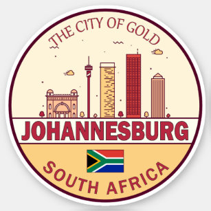 Johannesburg South Africa City Skyline Emblem