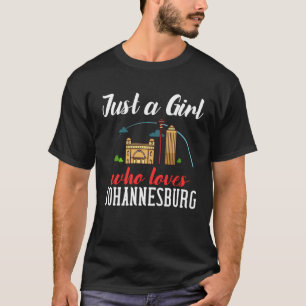 Johannesburg South Africa City Skyline Map Travel T-Shirt