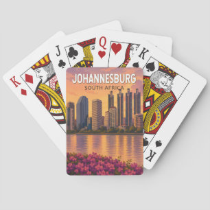 Johannesburg South Africa Illustration Travel Art  Playing Cards