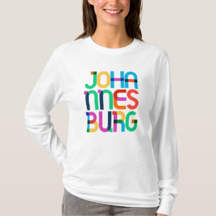 Johannesburg South Africa Pop Art Letters T-Shirt