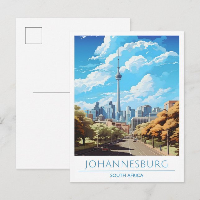 Johannesburg South Africa Vintage Travel  Postcard (Front/Back)