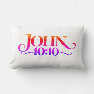 John 10:10 lumbar cushion