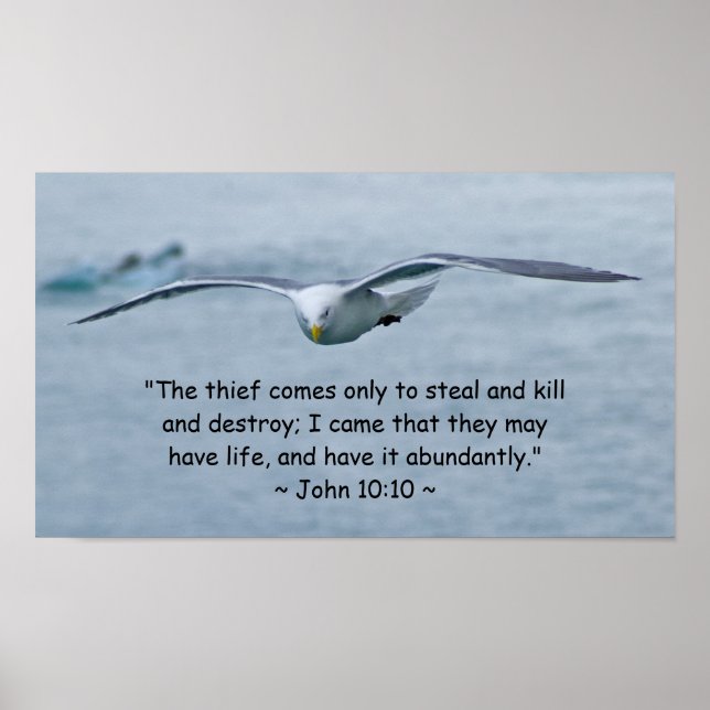 John 10:10 Poster (Front)