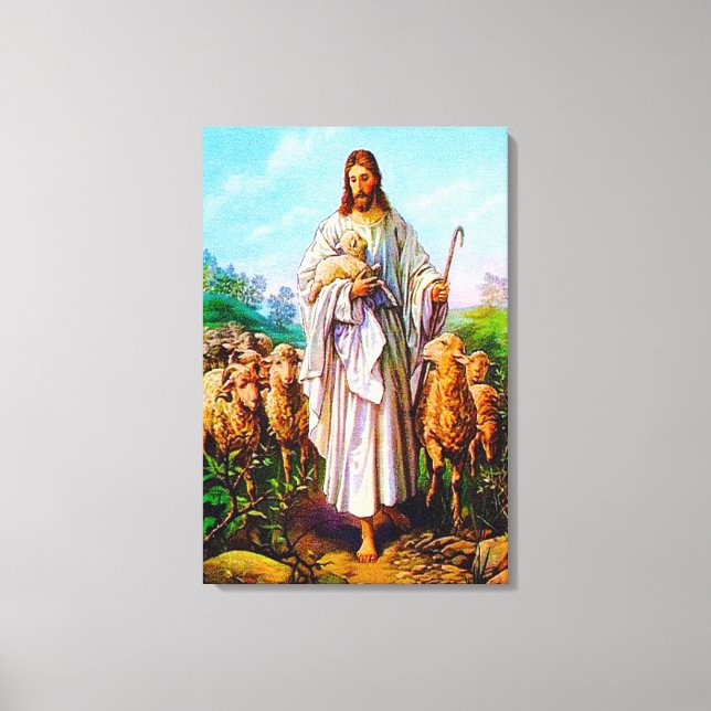 John 10:7-21 I Am the Good Shepherd Canvas Print (Front)