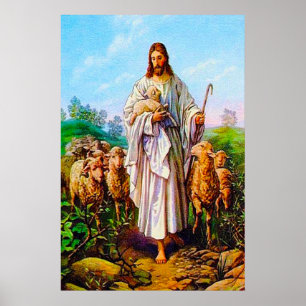 John 10:7-21 I Am the Good Shepherd Poster