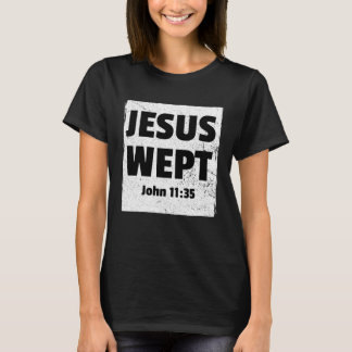 JOHN 1135 JESUS WEPT Christian Bible Verse Compass T-Shirt