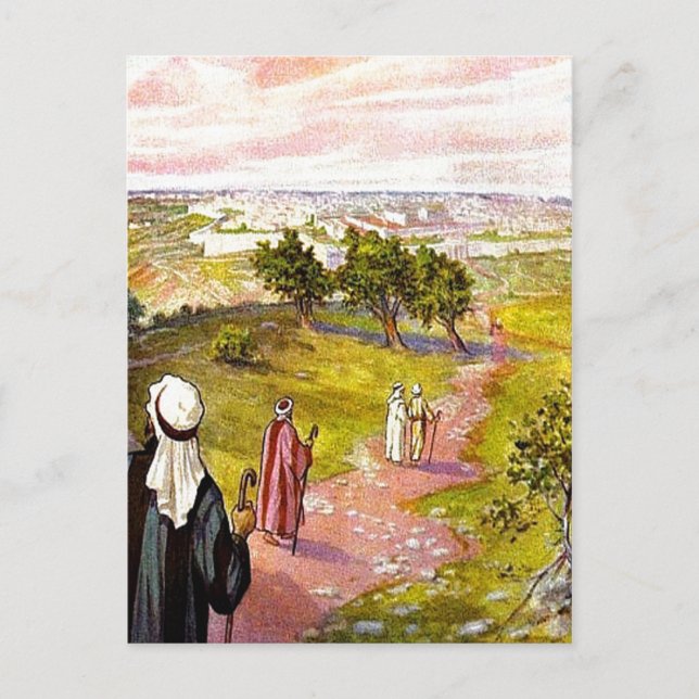 John 11:55-57 Up to Jerusalem for Passover postcar Postcard (Front)