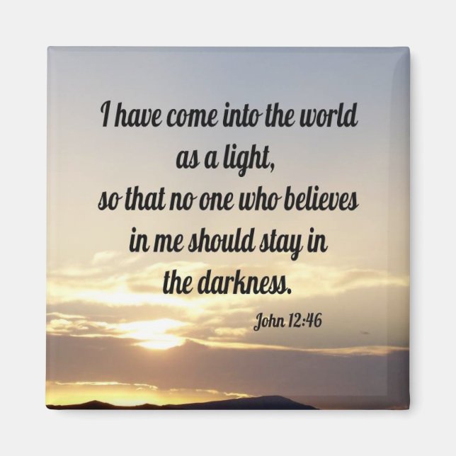 John 12:46 magnet (Front)