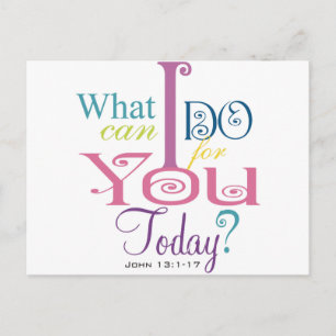 John 13:1-17 Wash Disciples Feet Scripture-Wear Postcard